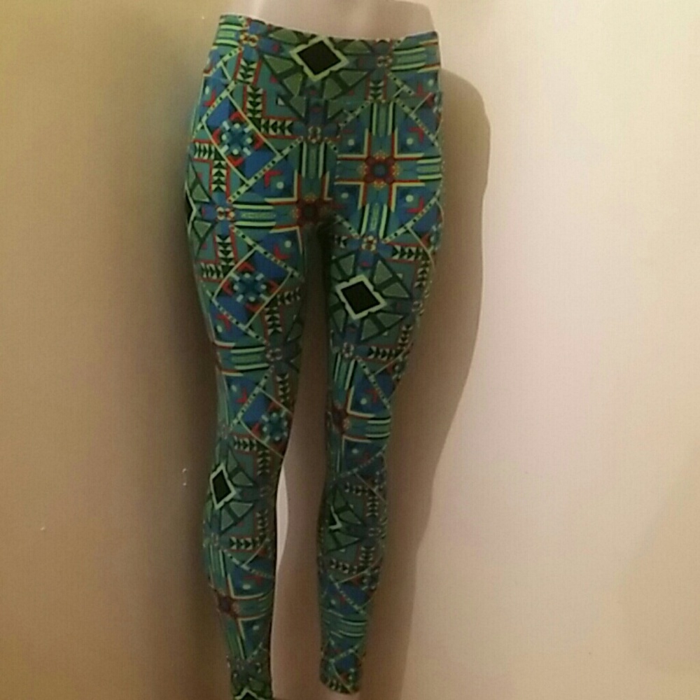 LulaRoe one size multi color leggings